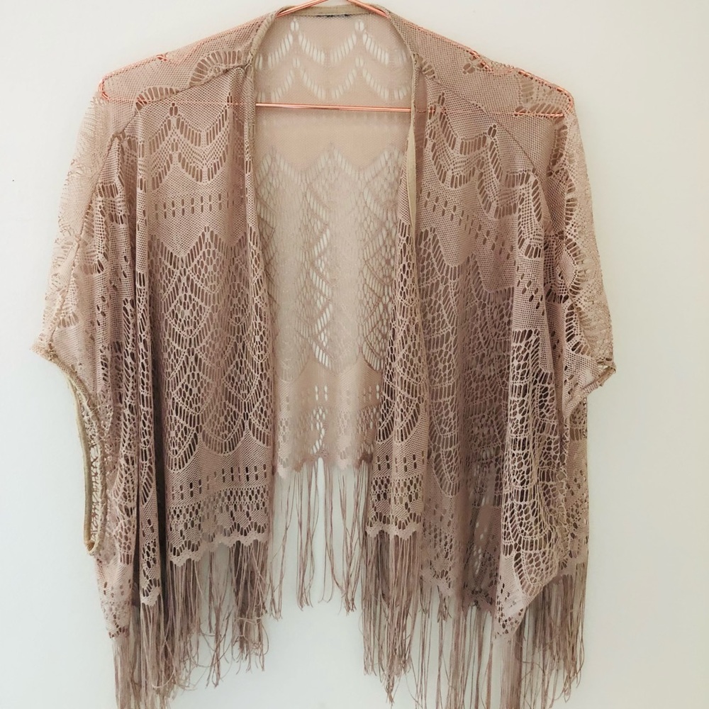 Women’s Lace Shrug with Tassles